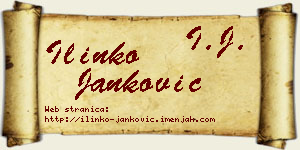 Ilinko Janković vizit kartica